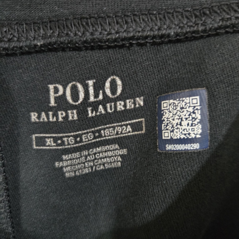 Polo Ralph Lauren Men Black Fleece Jogger Sweatpants XL Drawstring Logo Heritage - Picture 4 of 9